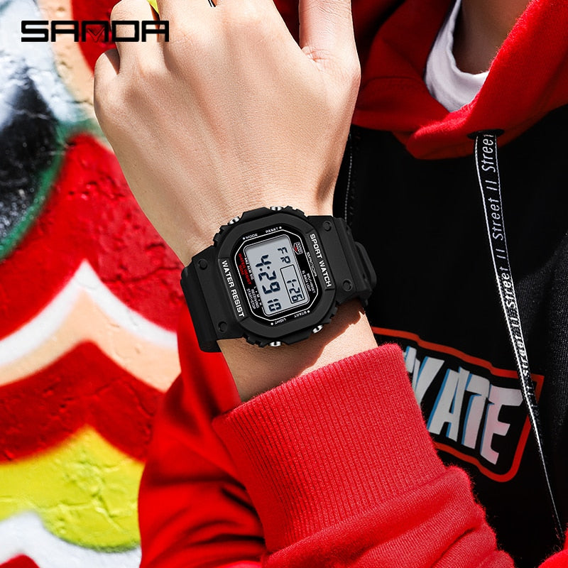 SANDA Sports Watch Men Top Brand Luxury Famous LED Digital Watches Male Clocks Men's Watch Relojes Deportivos Herren Uhren