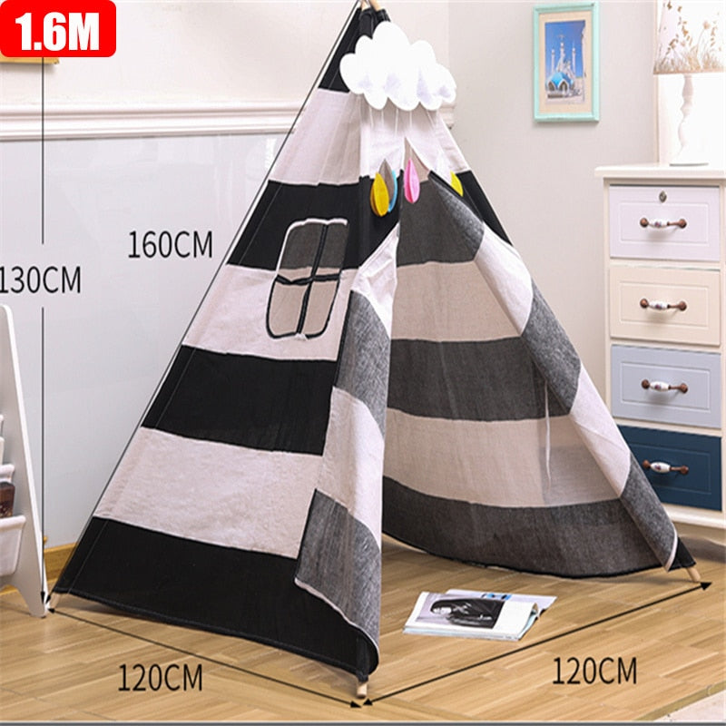 Kinderzelt Wigwam für Kinder Haus für Kinder Campingzelt Spielhaus für Kinder Kinderspielzelte Indoor-Kinderzelt