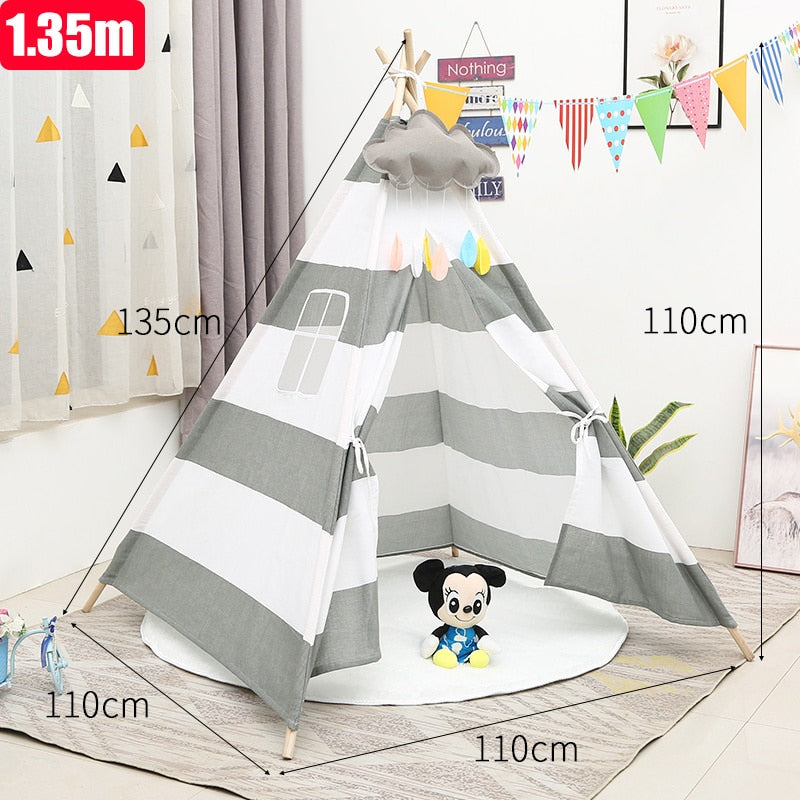 Kinderzelt Wigwam für Kinder Haus für Kinder Campingzelt Spielhaus für Kinder Kinderspielzelte Indoor-Kinderzelt