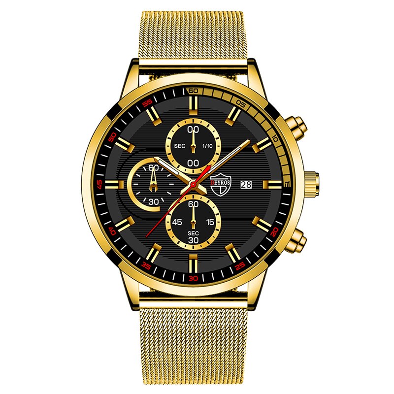 uhren herren 2022 mode Herren Uhren Männer Luxus Edelstahl Mesh Gurtel Quarz Armbanduhr Leucht Uhr Business Casual Leder Armband