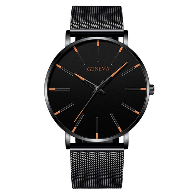 Reloj hombre 2022 Uhr Manner Minimalistischen Ultra Dunne Uhren manner Mode Edelstahl Mesh Gurtel Quarzuhr relogio masculino