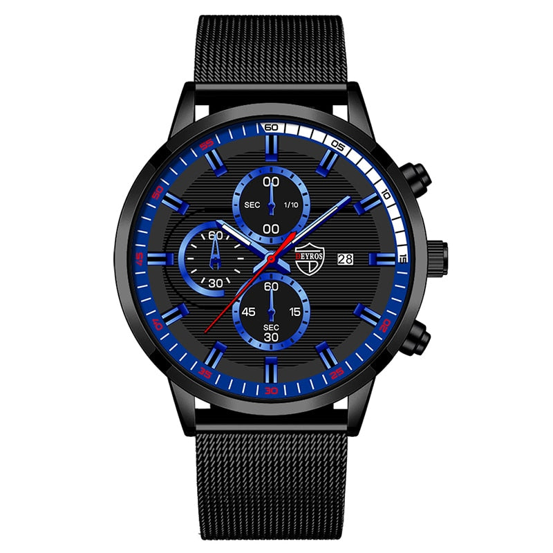 uhren herren 2022 mode Herren Uhren Männer Luxus Edelstahl Mesh Gurtel Quarz Armbanduhr Leucht Uhr Business Casual Leder Armband