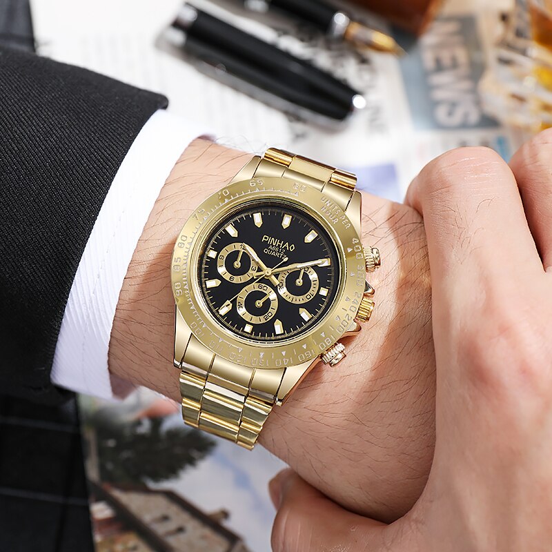 Neue Mode Edelstahl Herren Quarz Armbanduhren Analog Luxus Marke Top Qualität Geschenk für Freund Uhren Herren