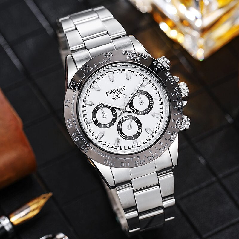 Neue Mode Edelstahl Herren Quarz Armbanduhren Analog Luxus Marke Top Qualität Geschenk für Freund Uhren Herren