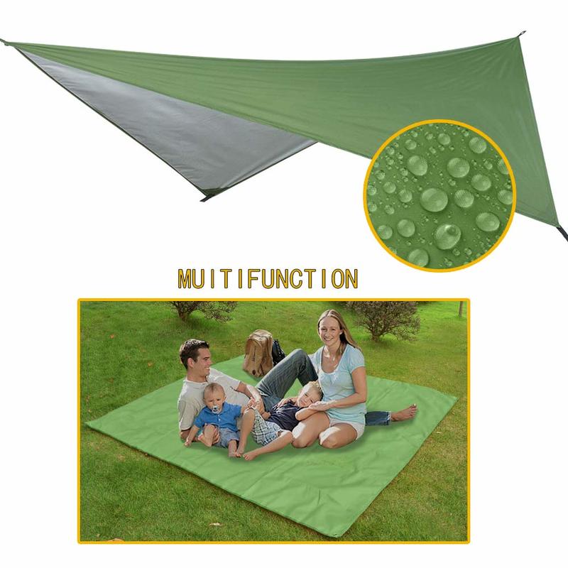 Camping-Hängematte, Moskitonetz und Hängematten-Überdachung, tragbare Nylon-Hängematte, Regenfliege, Baumgurte für Wandern, Camping, Überleben, Reisen