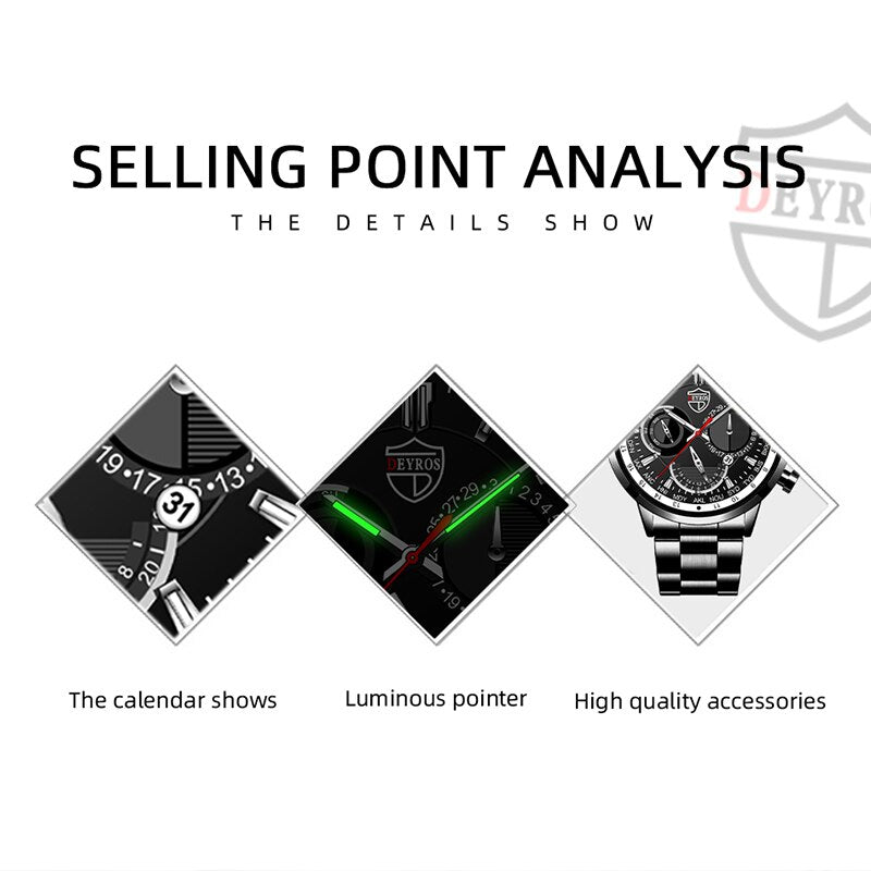 uhren herren 2022 mode Herren Uhren Luxus Edelstahl Quarz Armbanduhr Kalender Männer Sport Casual Silber Armband Leucht Uhr