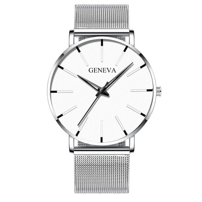 Reloj hombre 2022 Uhr Manner Minimalistischen Ultra Dunne Uhren manner Mode Edelstahl Mesh Gurtel Quarzuhr relogio masculino