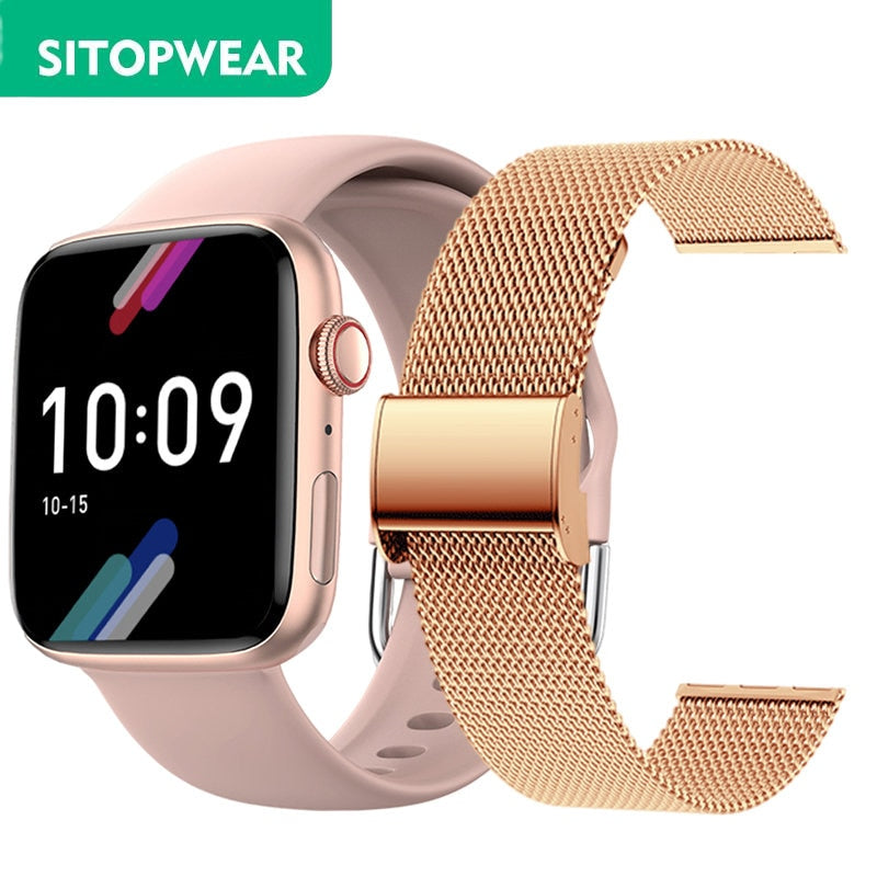 SitopWear Smart Watch 2023, kabelloses Laden, Smartwatch, Bluetooth, Anrufe, Uhren für Männer und Frauen, Fitness-Armband, individuelles Zifferblatt