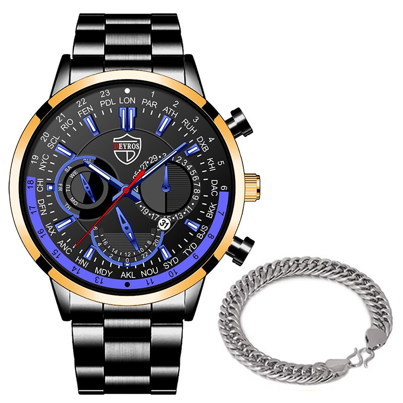 uhren herren 2022 mode Herren Uhren Luxus Edelstahl Quarz Armbanduhr Kalender Männer Sport Casual Silber Armband Leucht Uhr