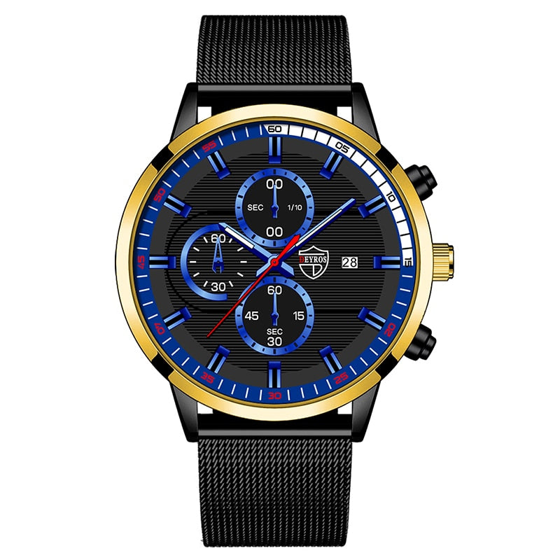 uhren herren 2022 mode Herren Uhren Männer Luxus Edelstahl Mesh Gurtel Quarz Armbanduhr Leucht Uhr Business Casual Leder Armband