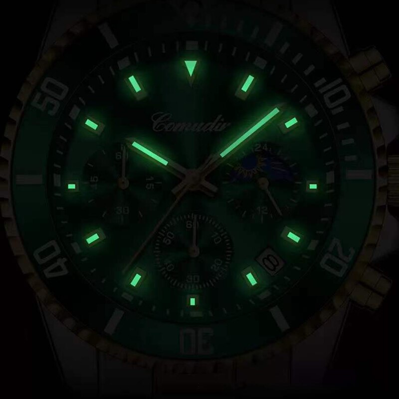 2023 Männer Uhr Top Marke Luxus Sport Quarz Herren Uhren Voller Stahl Wasserdicht Chronograph Armbanduhr Männer Relogio Mascul