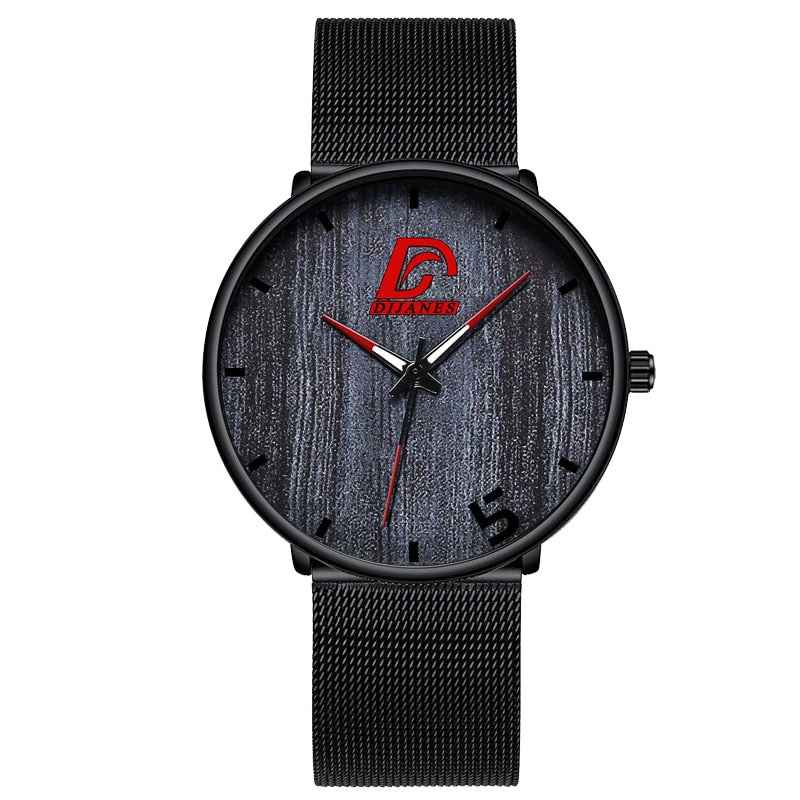 Reloj hombre Mens Fashion Ultra Dünne Minimalistischen Uhren Männer Business Edelstahl Mesh Gürtel Quarzuhr relogio masculino