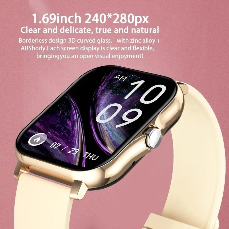 LIGE 2022 Smart Uhr Für Männer Frauen Geschenk Full Touch Screen Sport Fitness Uhren Bluetooth Anrufe Digitale Smartwatch Armbanduhr