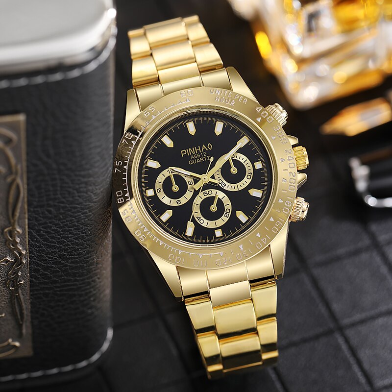 Neue Mode Edelstahl Herren Quarz Armbanduhren Analog Luxus Marke Top Qualität Geschenk für Freund Uhren Herren