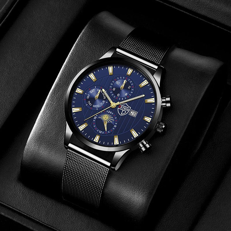 uhren herren Luxus Neue Herren Business Uhren Edelstahl Mesh Gürtel Quarz Armbanduhr Männer Sport Armband Casual Leucht Uhr Uhr