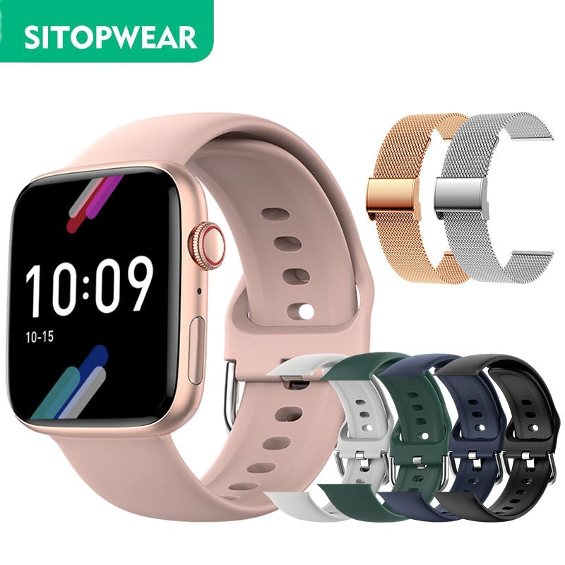 SitopWear Smart Watch 2023, kabelloses Laden, Smartwatch, Bluetooth, Anrufe, Uhren für Männer und Frauen, Fitness-Armband, individuelles Zifferblatt